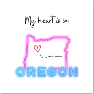 My heart is in Oregon Posters and Art